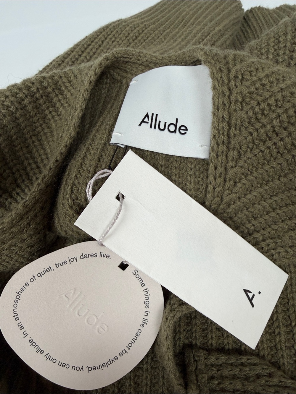 Allude Knit V Neck Tank Top in Olio Green M - Picture 4 of 4